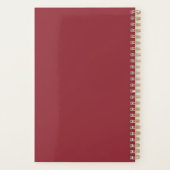 Burgundy Nail Technician Foto Ernennung Planer (Rückseite)