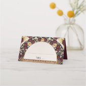 Burgundy Name Cards Hochzeitstisch Vintag Platzkarte (Vorderseite)