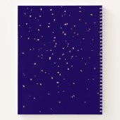 Burgundy Navy Blue Floral Brautparty Gästebuch Notizblock (Rückseite)