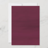 Burgundy Navy-Blume Save the Date (Rückseite)