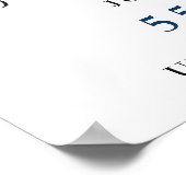 Burgundy Navy Blush Bloral Brautparty Poster (Ecke)