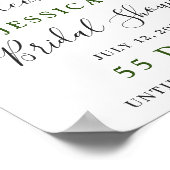 Burgundy Navy Blush Bloral Brautparty Poster (Ecke)