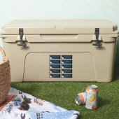 Burgundy Navy Blush Floral Geometric Address Label (Kühler)