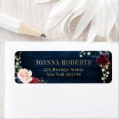 Burgundy Navy Blush Floral Geometric Wedding (Insitu)