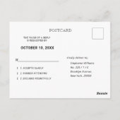 Burgundy Navy Blush Floral Geometric Wedding Postkarte (Rückseite)