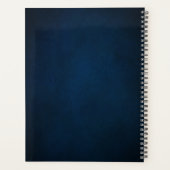 Burgundy Navy Blush Floral Gold Geometric Wedding Planer (Rückseite)