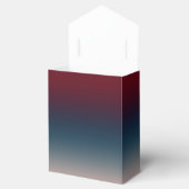 Burgundy Navy Blush Ombre Geometric Wedding Geschenkschachtel (Geöffnet)