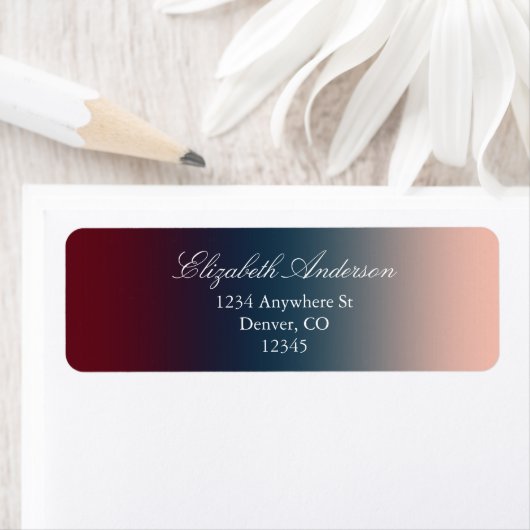 Burgundy Navy Blush Ombre Wedding (Insitu)