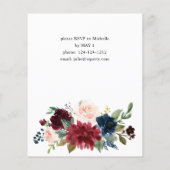 Burgundy Navy & Blush Pink Graduation Party (Rückseite)