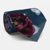 Burgundy Navy Elegant Wedding Krawatte (Gerollt)