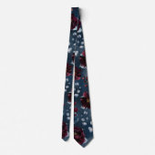 Burgundy Navy Elegant Wedding Krawatte (Rückseite)