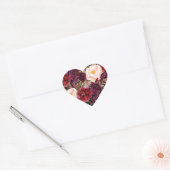 Burgundy Navy Hochzeit im Herbst Herz Siegel Herz-Aufkleber (Umschlag)