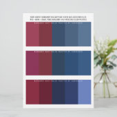 Burgundy Navy & Jewel Tone Wedding Color Palettes (Stehend Vorderseite)