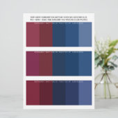Burgundy Navy & Jewel Tone Wedding Color Palettes (Stehend Vorderseite)