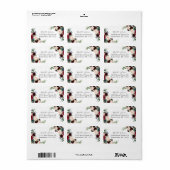 Burgundy & Navy Pink Floral 2 Rücksendeadresse Lab Adressaufkleber (Vorne)