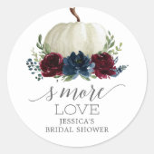 Burgundy Navy Pumpkin S'More Liebe - Bevorzugen Si Runder Aufkleber (Vorderseite)