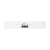 Burgundy Navy Pumpkin Wedding Einladungsbanderole (Flach)