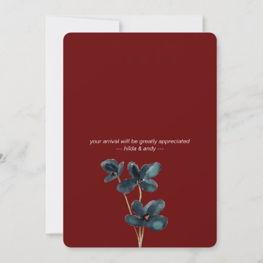 Burgundy Navy-Rose (Rückseite)