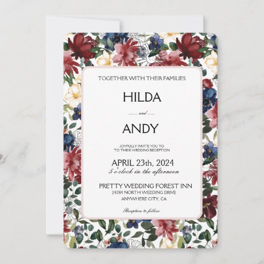 Burgundy Navy-Rose (Vorderseite)