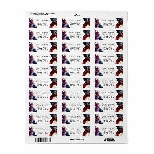 Burgundy Navy - Rücksendeadresse (Vorne)