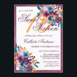 Burgundy Navy Senf Wasserfarbe Blume Sweet 16 Einladung<br><div class="desc">Diese elegante und künstlerische 16 . Geburtstag Geburtstagsfeier lädt zu einem besonderen Tag ein. Herbst und Herbst, bordeauxrote, lila Pflaume, Marineblau und Senfgelb gestrichene Blumenbouquets in Aquarellfarben auf einem Imitat mit funkelnd weinroten Glitzer Rahmen und einem schlichten weißen Hintergrund. Es ist modern, elegant, hübsch, einzigartig und trendig. Stilisieren Sie mit...</div>