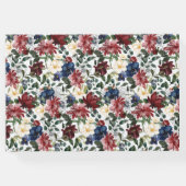 Burgundy Navy Wedding Gästebuch (Rückseite)