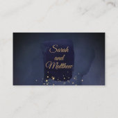 Burgundy Navy Wedding Online RSVP Card Visitenkarte (Rückseite)