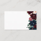 Burgundy & Navy Wie viele Kisses Showspielkarte Platzkarte (Rückseite)