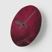 Burgundy Nebeldämpfer Runde Wanduhr (Winkel)