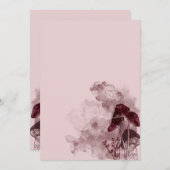 Burgundy Neon Mushrooms Dankeskarte (Vorne/Hinten)