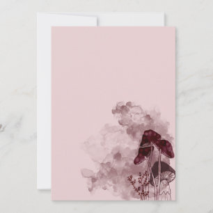 Burgundy Neon Mushrooms Save The Date