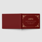 Burgundy Nikah Islamische Hochzeit Gästebuch (Voll)