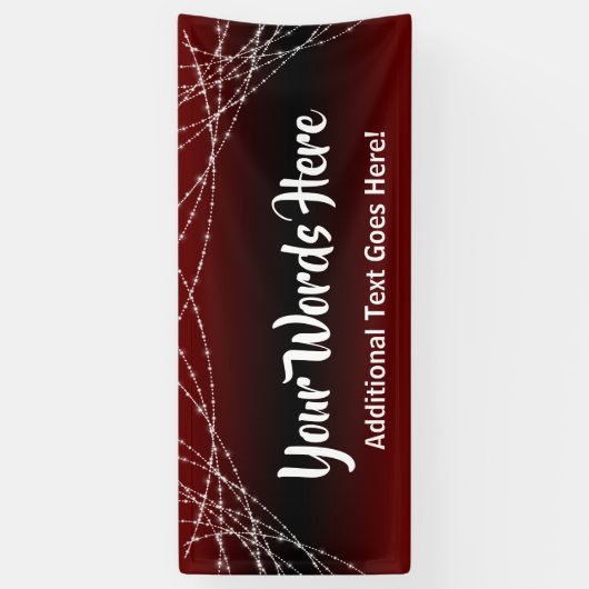 Burgundy Ombre & Light Strings Ihren eigenen Text Banner (Vertikal)