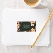 Burgundy Orange Floral | Green UAWG Address Labels Adressaufkleber (Insitu)