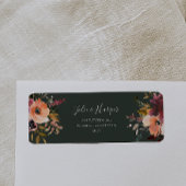 Burgundy Orange Green Return Label