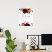 Burgundy Orange Liebe ist Sweet Take a Leckerei Poster (Heimbüro)