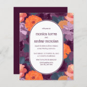 Burgundy Orange Lila Florals Vintage Wedding (Vorne/Hinten)