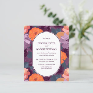 Burgundy Orange Lila Florals Vintage Wedding