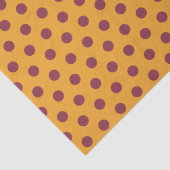 Burgundy Orange Polka Dot Seidenpapier (Detail)