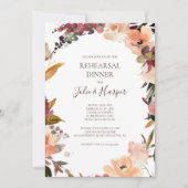 Burgundy Orange Probe Dinner Einladung (Vorderseite)