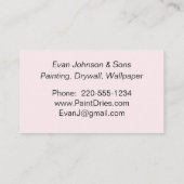 Burgundy Paint Samples Visitenkarte (Rückseite)