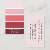 Burgundy Paint Samples Visitenkarte (Vorne/Hinten)