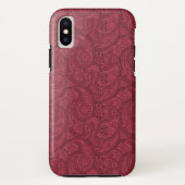 Burgundy Paisley Case-Mate iPhone Hülle (Rückseite)