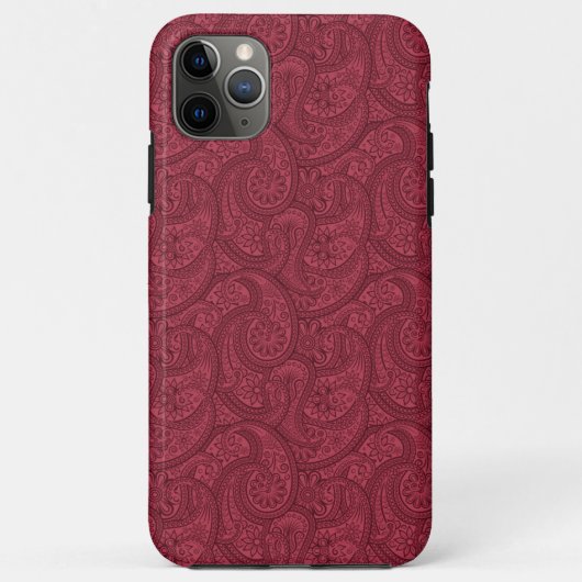 Burgundy Paisley Case-Mate iPhone Hülle (Rückseite)