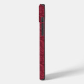 Burgundy Paisley Case-Mate iPhone Hülle (Rückseite / Links)