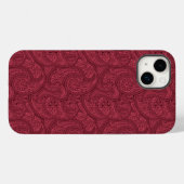 Burgundy Paisley Case-Mate iPhone Hülle (Rückseite (Horizontal))