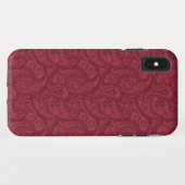 Burgundy Paisley Case-Mate iPhone Hülle (Rückseite (Horizontal))