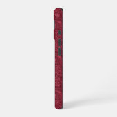 Burgundy Paisley iPhone 16 Hülle (Linke Seite)
