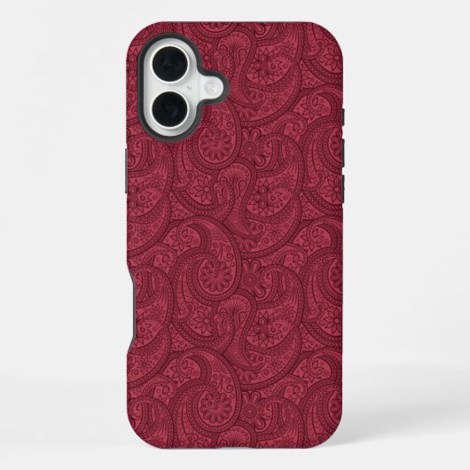 Burgundy Paisley iPhone Hülle (Rückseite)