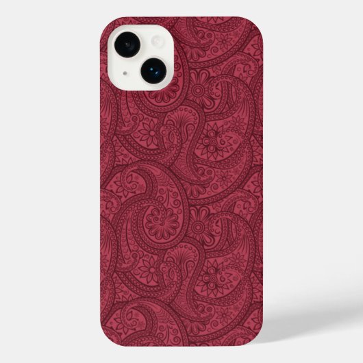 Burgundy Paisley iPhone Hülle (Rückseite)
